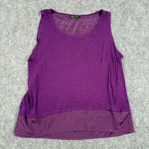 BCBGMAXAZRIA Purple Layered‎ Sleeveless Tank Top Women's Size XL Casual